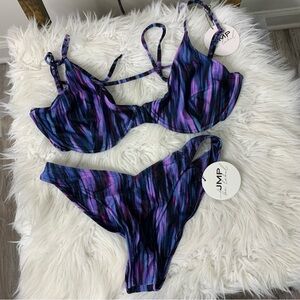 JMP The Label Twilight Vibrant Purple and Blue Bikini Set